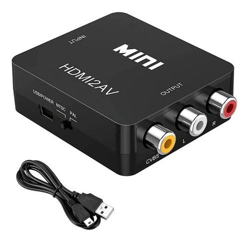 Imagen 1 de 9 de Cable Adaptador Convertidor Hdmi A Rca