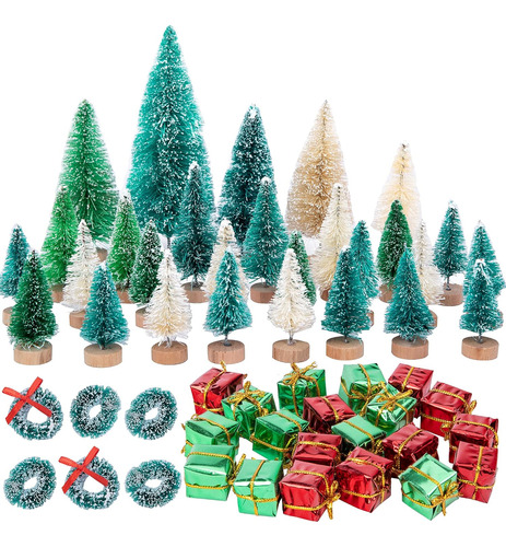 Iceyyyy 56 Pcs Mini Mini Artles De Navidad Set - Miniatura S