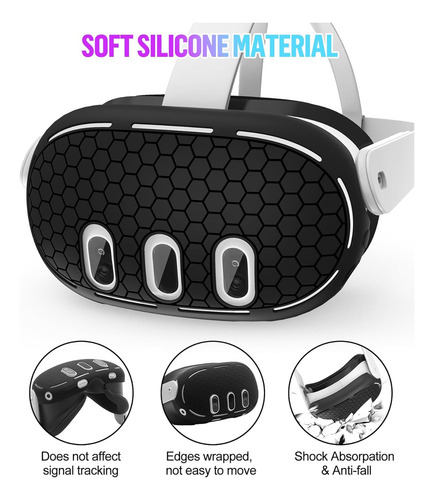 Kit Accesorios Funda Facial Control Puños Para Meta Quest 3