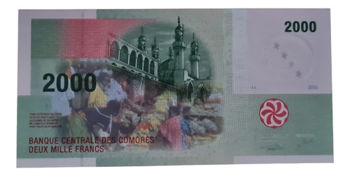 Billetes Mundiales : Comoros ( Islas ) 2000 Fr.  Año 2005 L