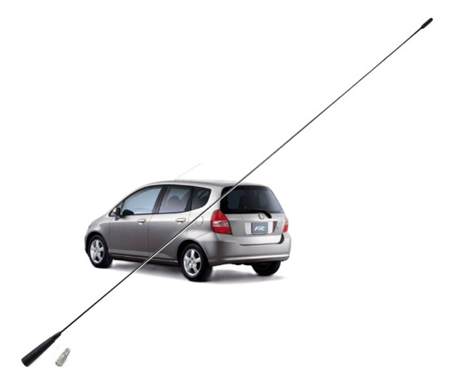 Haste Antena Dianteira Longa 78cm Para Honda Fit Até 2008