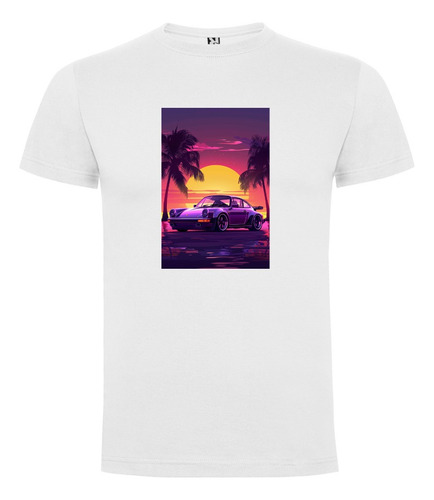 Polera Porsche 911 Estampada 100% Algodón