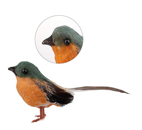 Imagen 9 de 10 de 10 Piezas De Pájaros Cardenales Realistas Navideños Con
