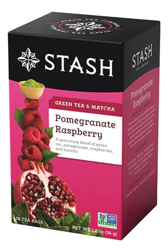 Stash Green Tea Matcha Pomegranate Raspberry 36 Gr