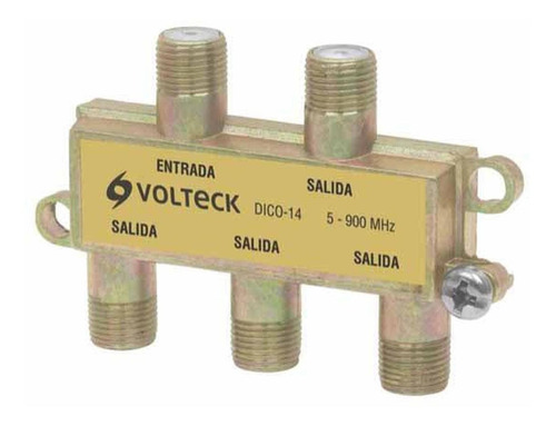 Divisor De 1 Entrada Y 4 Salidas Coaxial Volteck Dico-14