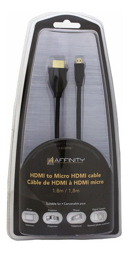 Cable Hdmi To Micro Negro Adaptador