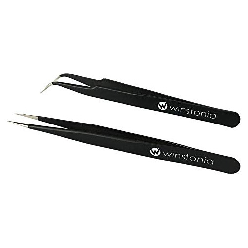 Winstonia 2 Pcs Tweezer Set - Herramientas De Belleza A6soj