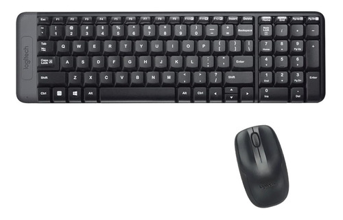 Combo Teclado Y Mouse Logitech Mk220 Wireless Usb Black