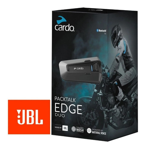 Intercomunicador Cardo Edge Duo Jbl + Kit Audio Extra Jbl