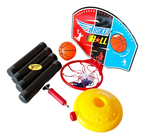 Tablero Basketball Niño Pelota Inflador Base Santana Juegos