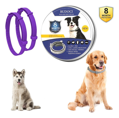 Collar Anti Pulgas Garrapata Para Perros 62cm Lavable Gradua