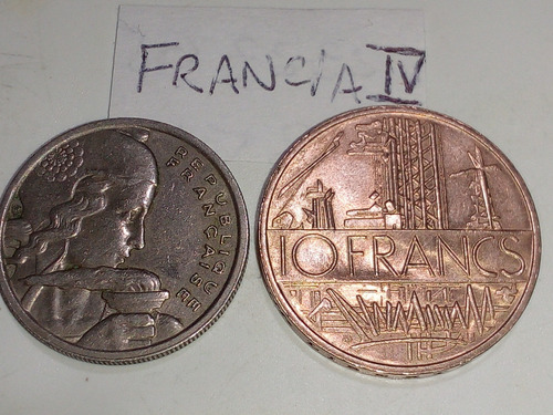 Monedas Francia Decadas Del 50 Al 70. Lote X 7