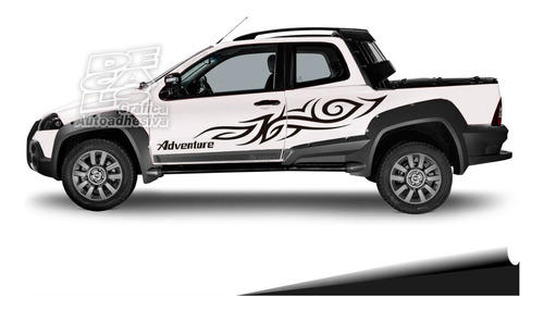 Calco Fiat Strada Adventure Tattoo Juego Laterales