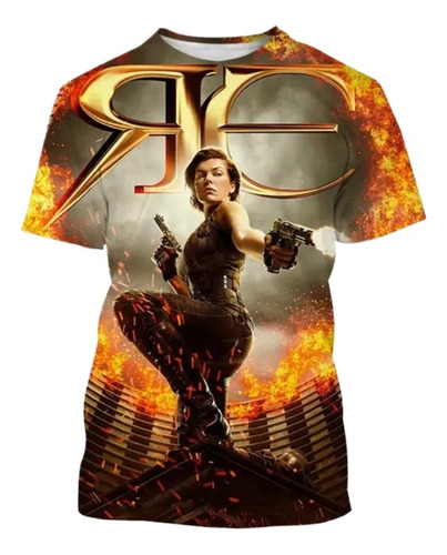 Camiseta Casual Resident Evil Con Estampado 3d