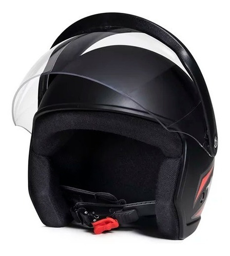 Capacete Aberto Taurus Wind V3 Visor Tecno Cor Preto Tamanho do capacete 56