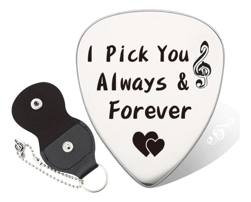 Regalo Único: Guitarra Pick Con Mensaje 'i Pick You Always'