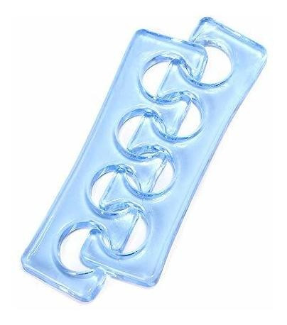 Separadores Dedos Flexibles Silicona Pedicura (azul)
