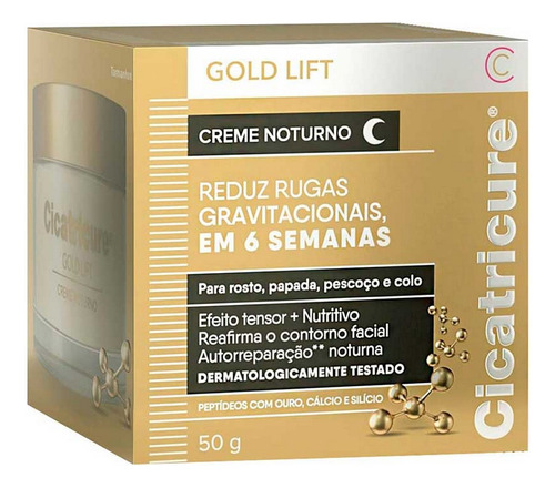 Creme Facial Noturno Cicatricure Gold Lift Redus Rugas 50g