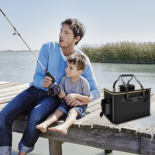 Cubo De Pesca Plegable, Contenedor De Peces Vivos, Plegable,