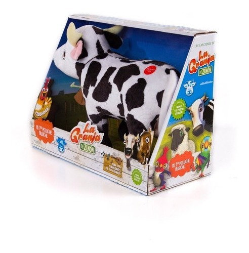 Imagen 3 de 6 de Peluche La Granja De Zenon Vaca Lola 35cm Con Sonido