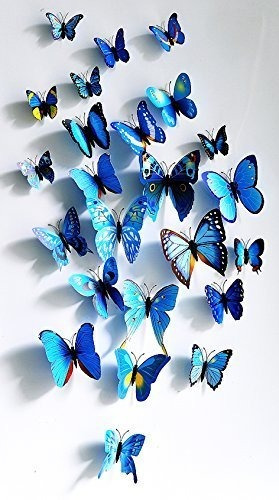 Amaonm 60 Piezas 5 Paquetes Hermoso De La Mariposa 3d Adhesi