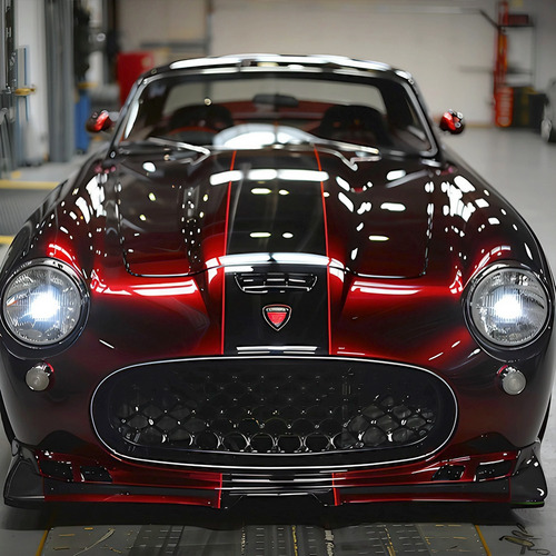 Vinil Automotriz Full Wrap Textura Chameleon 1.52x18 Mts Color Black Charm Red