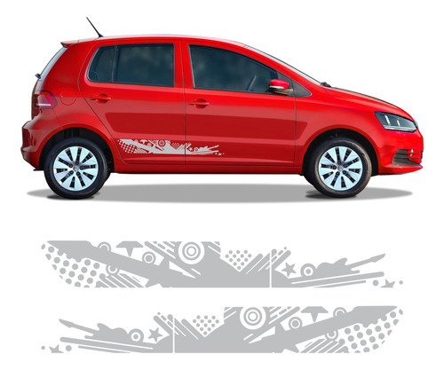 Kit Adesivos Faixa Lateral Volkswagen Fox Rock In Rio Todos