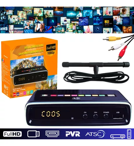 Decodificador digital para televisión, convertidor TV a canales digitales  de alta definición 1080p TV FULL HD señal digital HDMI DOSYU DY-ATC-03  DOSYU DY-ATC-03