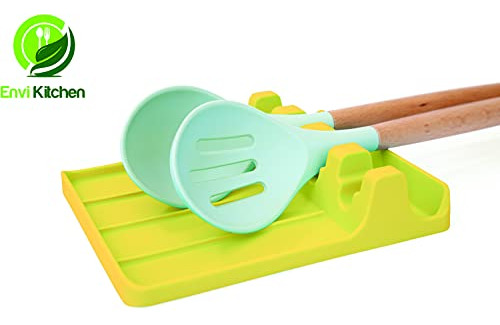 Apoyador De Cuchara De Silicona - Soporte Grande Para Utensi