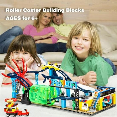 Juego De Bloques De Construcción De Montaña Rusa, Compatible