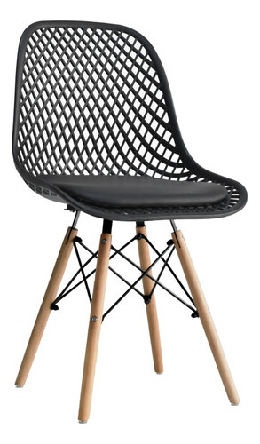 Silla De Diseño Nordic Negro Bonno