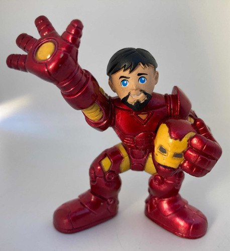 Figura Iron Man Super Hero Squad Cara Descubierta