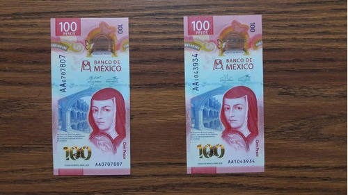 Nuevo Billete De 100 Pesos (primera Edición Serie: Aa)