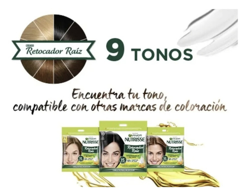 Tinte Garnier Nutrisse Retocador Raíz Tono 60 Rubio Oscuro