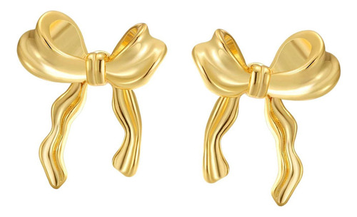 0 Pendientes De Lazo Para Mujer, Regalo De Joyería, Oro