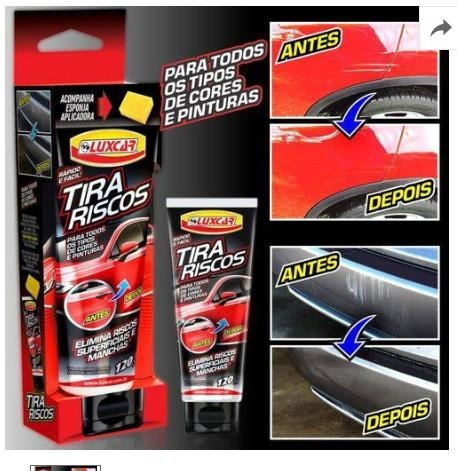 Tira Riscos Luxcar 120g Superfície E Manchas C/ Esponja