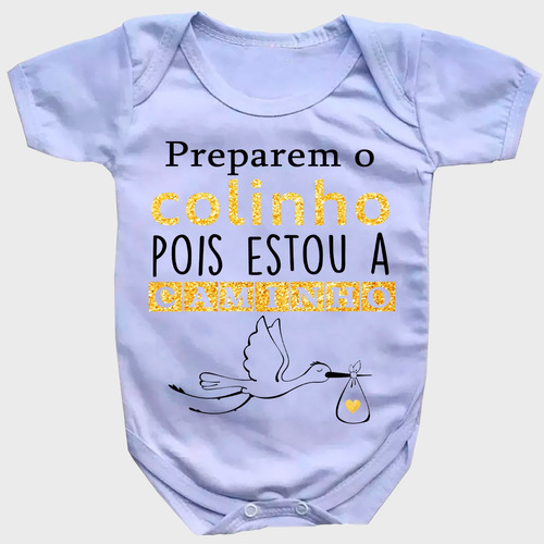 Body Bebê Frases Revelar Gravidez Preparem O Colinho #790