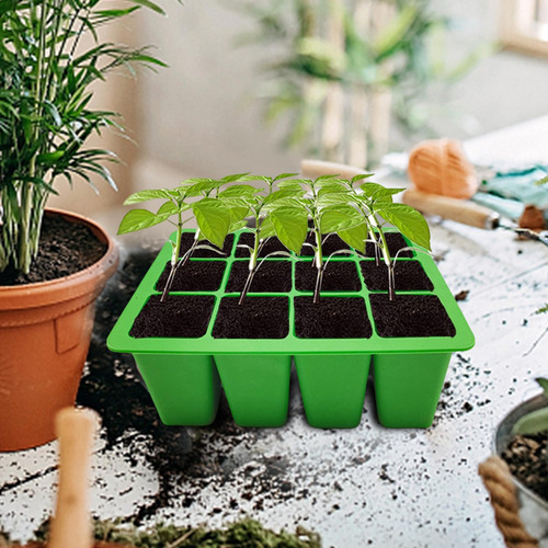12 Rejillas Para Jardinería, Plántulas, Bandejas De Verde