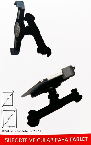 Imagem 10 de 10 de Suporte Veicular Universal Encosto Banco Tablet 7 À 11 Auto