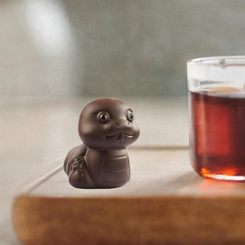 Pequeña Estatua De Serpiente Té De Morado Profundo