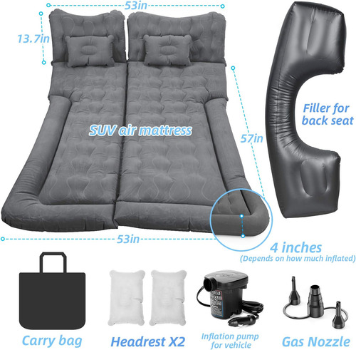 Colchón De Aire Suv, Cama De Automóvil Inflable Con Bomba El