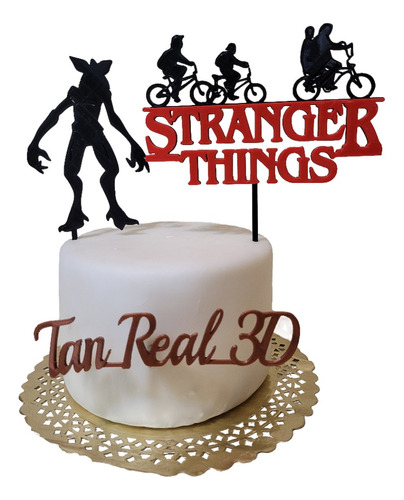 Stranger Things + Demogorgon  Topper Cumpleaños