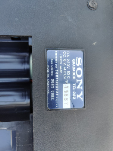 Grabador De Cinta Abierta Sony Modelo 220 (Usado)
