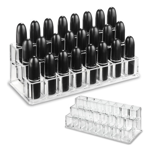 Byalegory Tiered Acrílico Barra De Labios Maquillaje Organiz