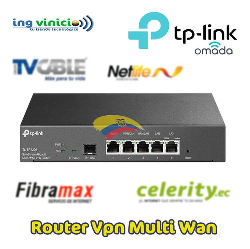 Router Vpn Tp-link Tl-er7206 Balanceador De Carga Multi 4wan