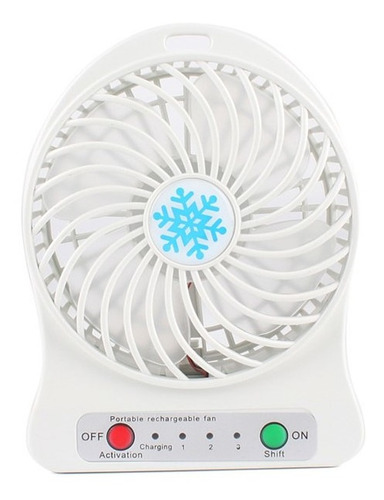 Mini Ventilador Portatil Escritorio 3 Velocidades Recargable