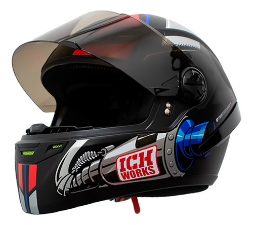 Casco Integral Para Moto Ich 501-sp Certificado Moteros