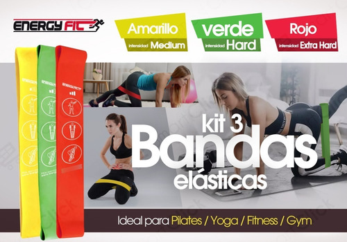 Imagen 2 de 10 de Kit 3 Bandas Elasticas Circular Medium + Hard + Extra Hard