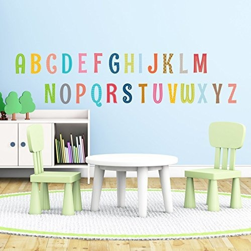 Pegatinas De Pared Niños Abecedario Adhesivos Niña Cuarto