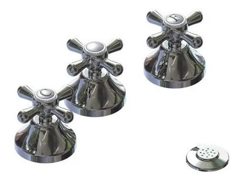 Imagen 4 de 8 de Combo Grifería Baño Piazza Village Lavatorio Ducha Bidet